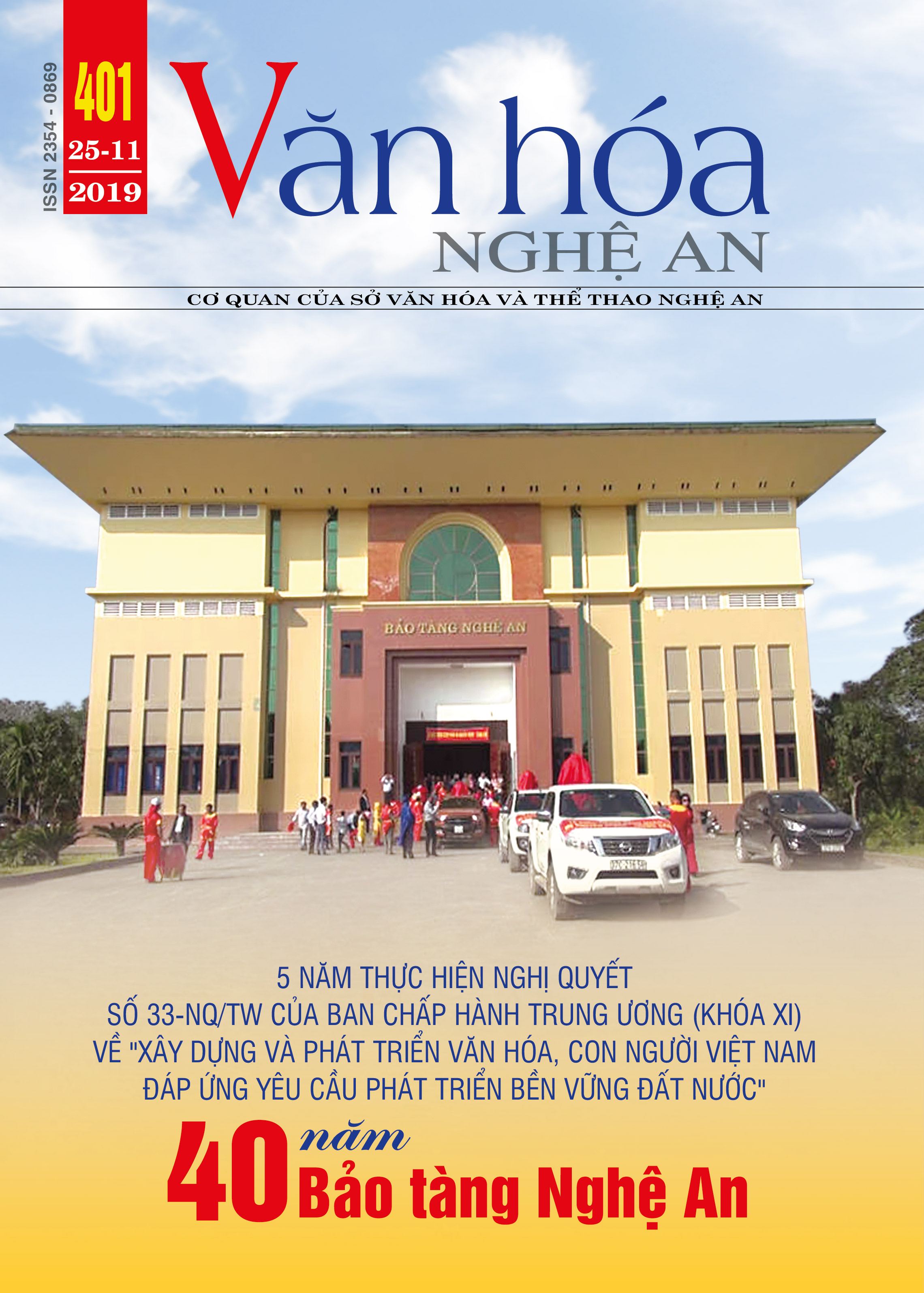 TẠP CHÍ VĂN HÓA NGHỆ AN   MỤC LỤC SỐ 401 NĂM 2019